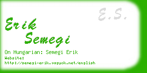 erik semegi business card